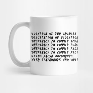 Trump's Charges - Woes Font Mug